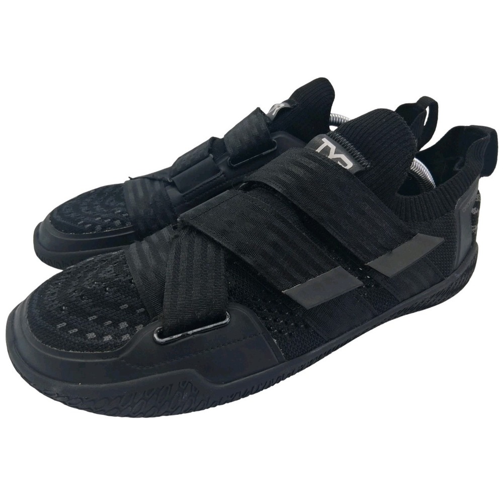 TYR DropZero Lifter Shoes Mens Size 11 Black Weightlifting Gym Straps Sneakers